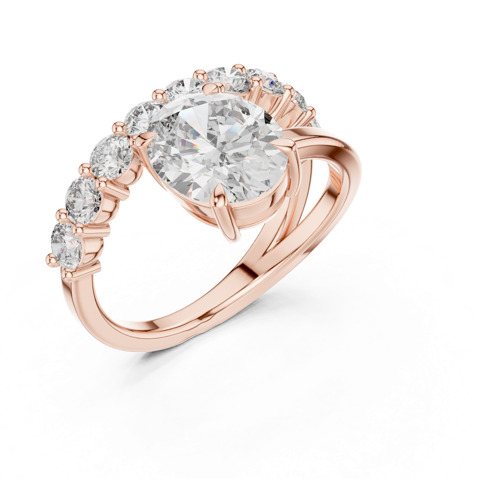 Gold Pendant 9-10015L_27, Rose Gold, view 2