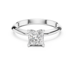 Gold Jewelry L36-6, Princess center stone, White Gold, view 4