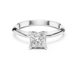 Gold Jewelry L36-6, Princess center stone, White Gold, view 4