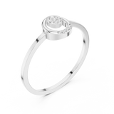 Gold Ring DDLR-686, White Gold, view 2