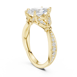 Gold Ring DDLR-257, Marquise center stone, Yellow Gold, view 1