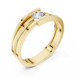 Gold Ring HLR-05 3MM, Yellow Gold, view 2