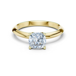 Gold Jewelry L36-6, Cushion center stone, Yellow Gold