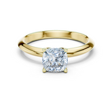 Gold Jewelry L36-6, Cushion center stone, Yellow Gold