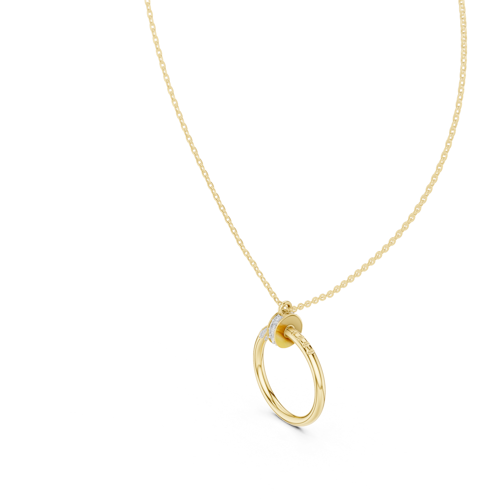 Gold Pendant 12-10001P, Yellow Gold, view 2