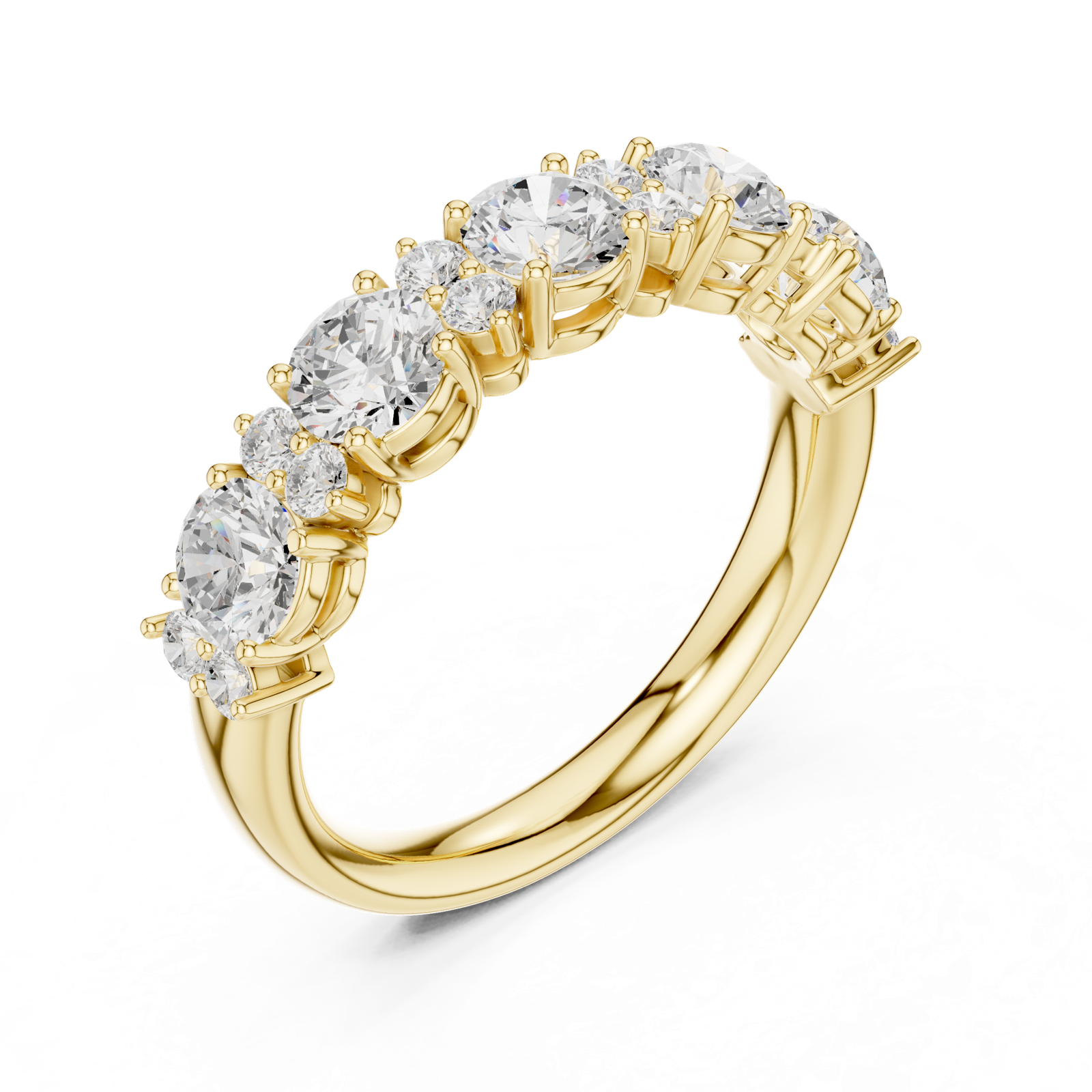 Gold Ring DDLR-697, Yellow Gold, view 2