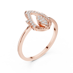 Gold Ring DR-3430, Rose Gold, view 2