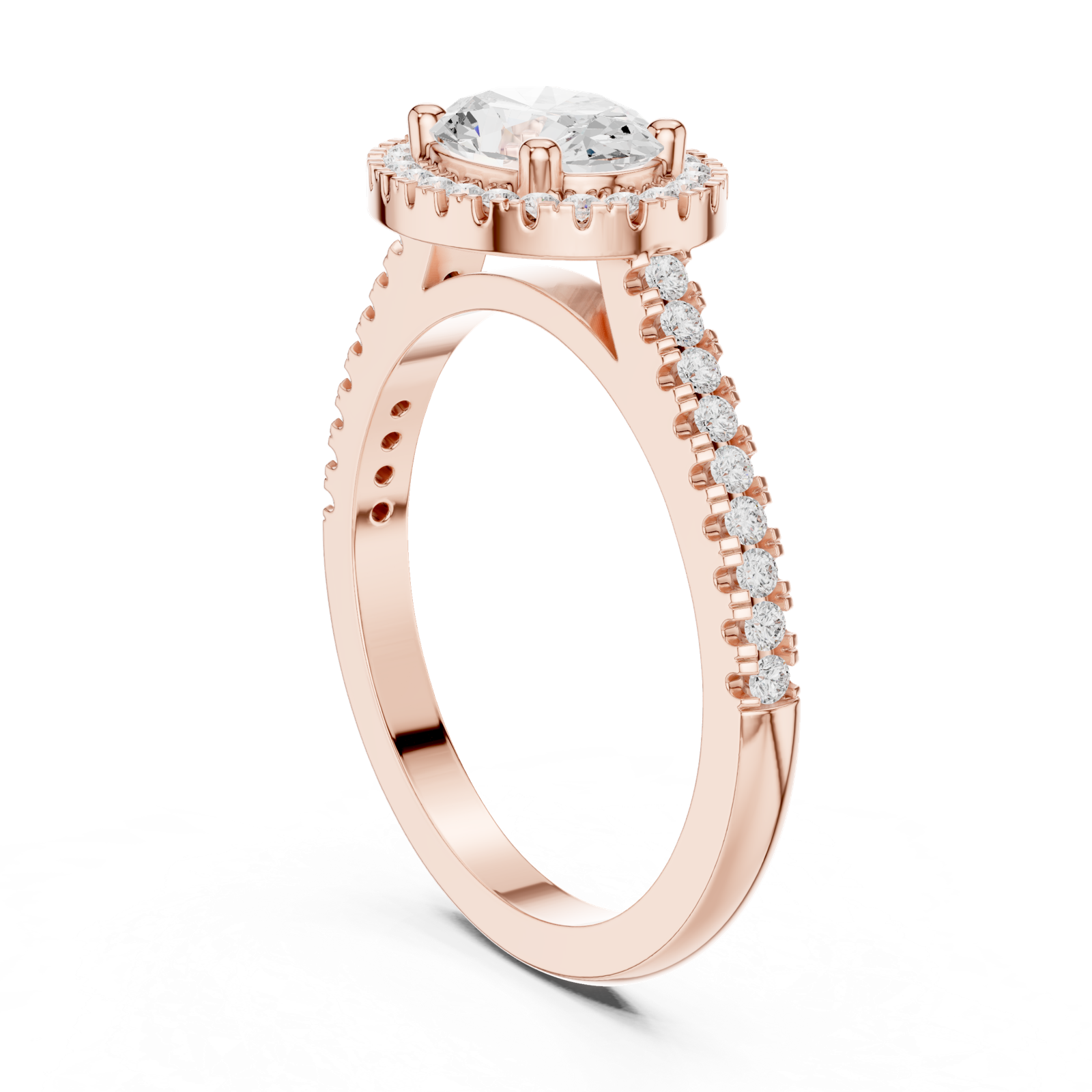 Gold Ring DDLR-347, Rose Gold, view 1