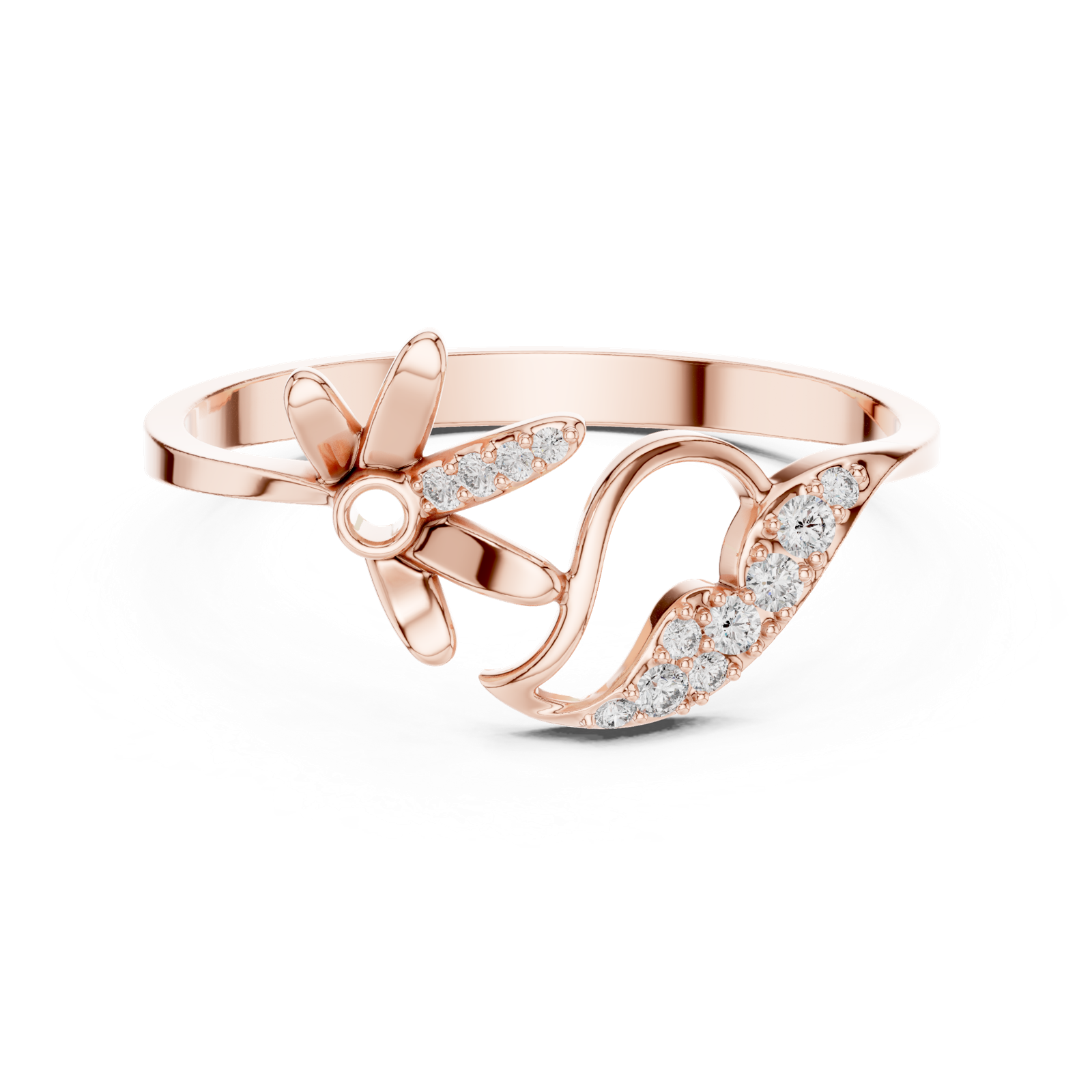 Gold Ring 1 (206), Rose Gold, view 4