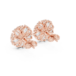 Gold Earrings AGDER-229, Rose Gold, view 3