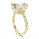 Gold Ring DDLR-259, Radiant center stone, Yellow Gold, view 1