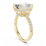 Gold Ring DDLR-259, Radiant center stone, Yellow Gold, view 1