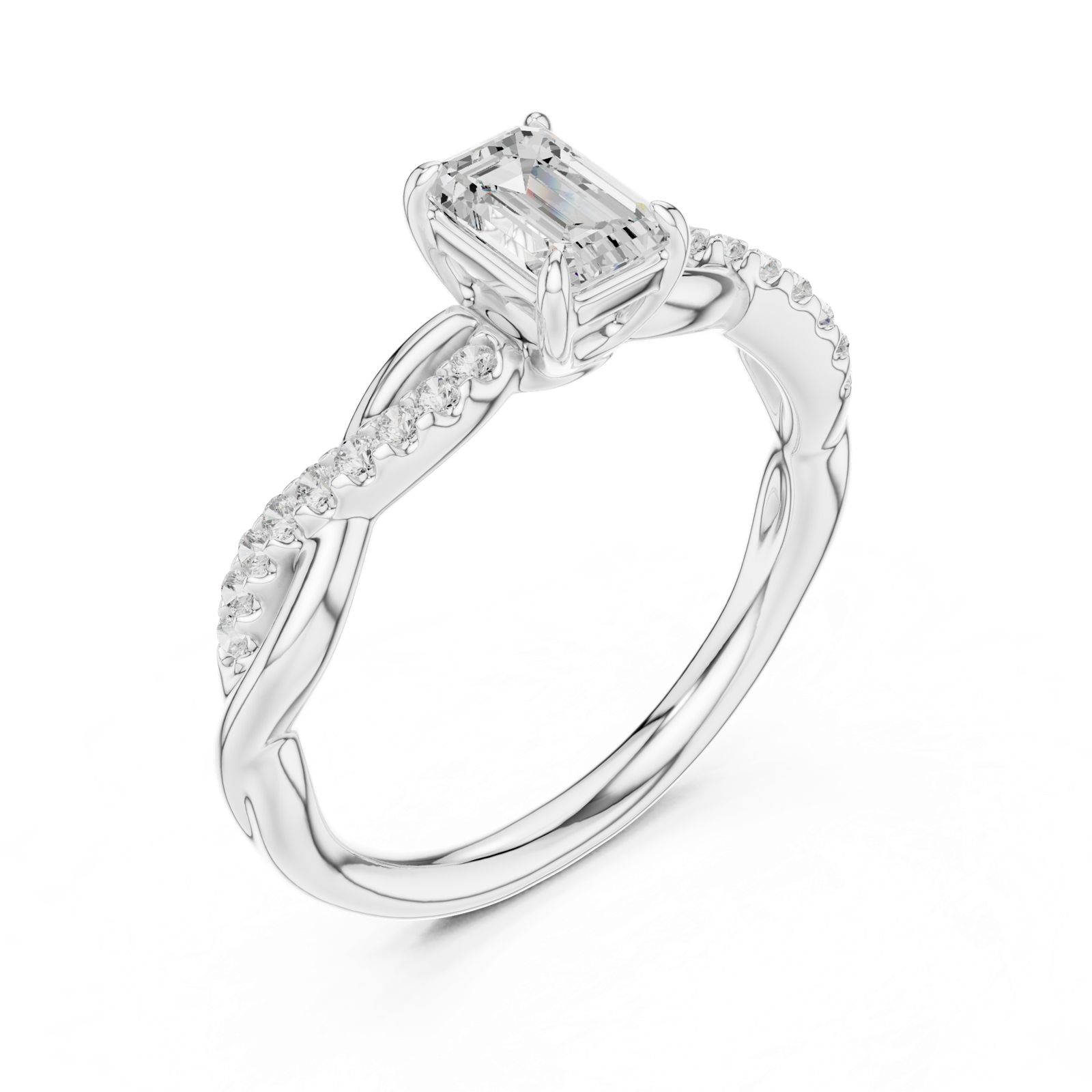 Gold Ring DDLR-593, White Gold, view 2