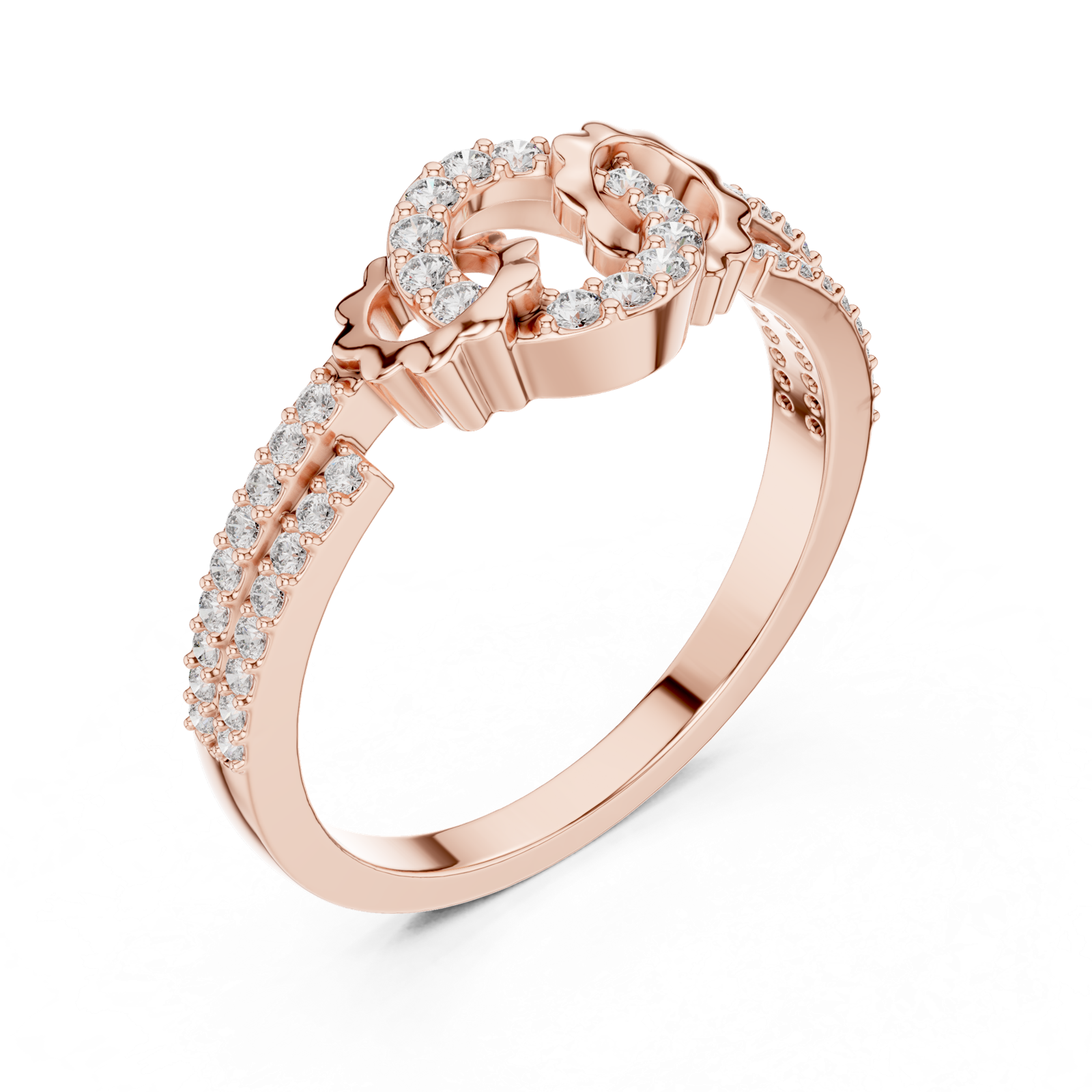 Gold Ring LR-01 (89), Rose Gold, view 2