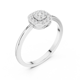Gold Ring HLR-238, White Gold, view 2