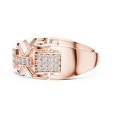 Gold Ring LR-01 (51), Rose Gold, view 3