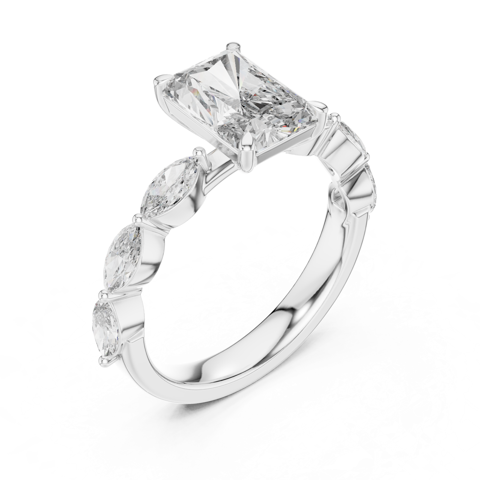 Gold Pendant 9-10040L_SS10, White Gold, view 2