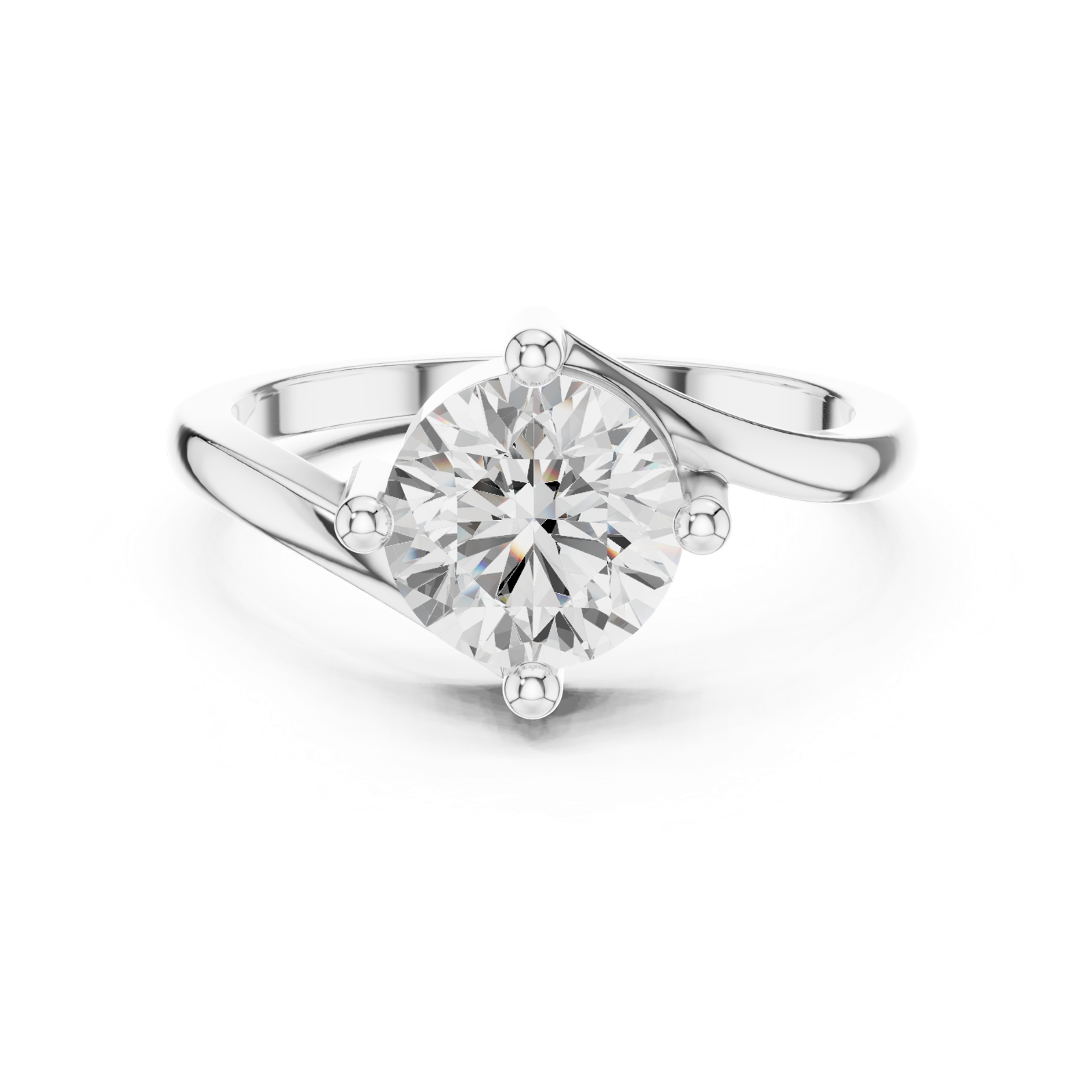 Gold Ring DDLR-804, White Gold, view 4