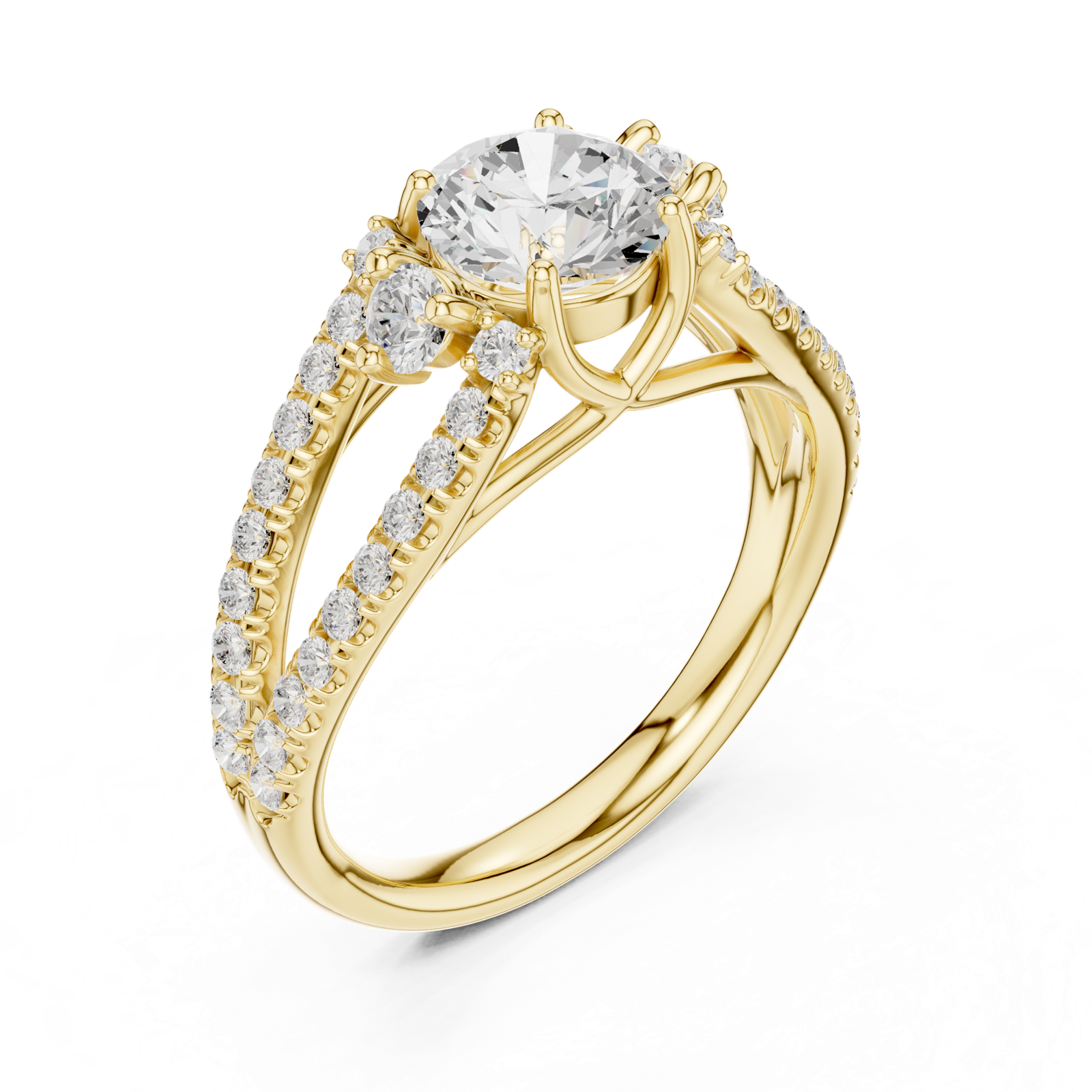 Gold Ring DDLR-682, Yellow Gold, view 2