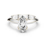Gold Jewelry L36-8, Marquise center stone, White Gold