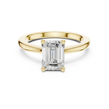 Gold Ring DDLR-032, Emerald center stone, Yellow Gold, view 4