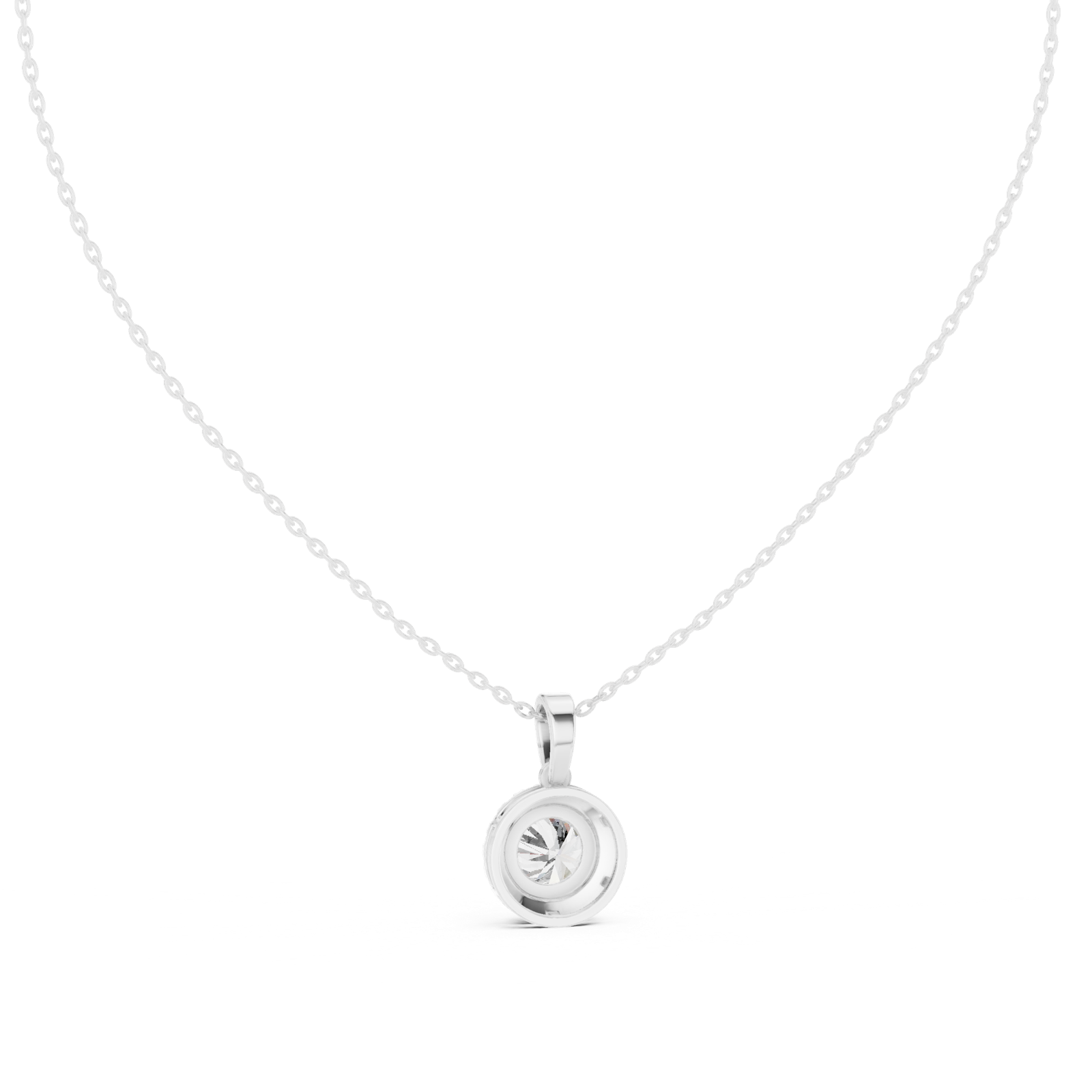 Gold Pendant GPD-0012, White Gold, view 4