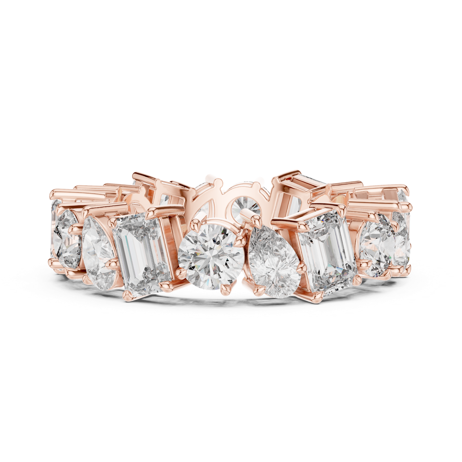 Gold Ring DDLR-215, Rose Gold, view 3
