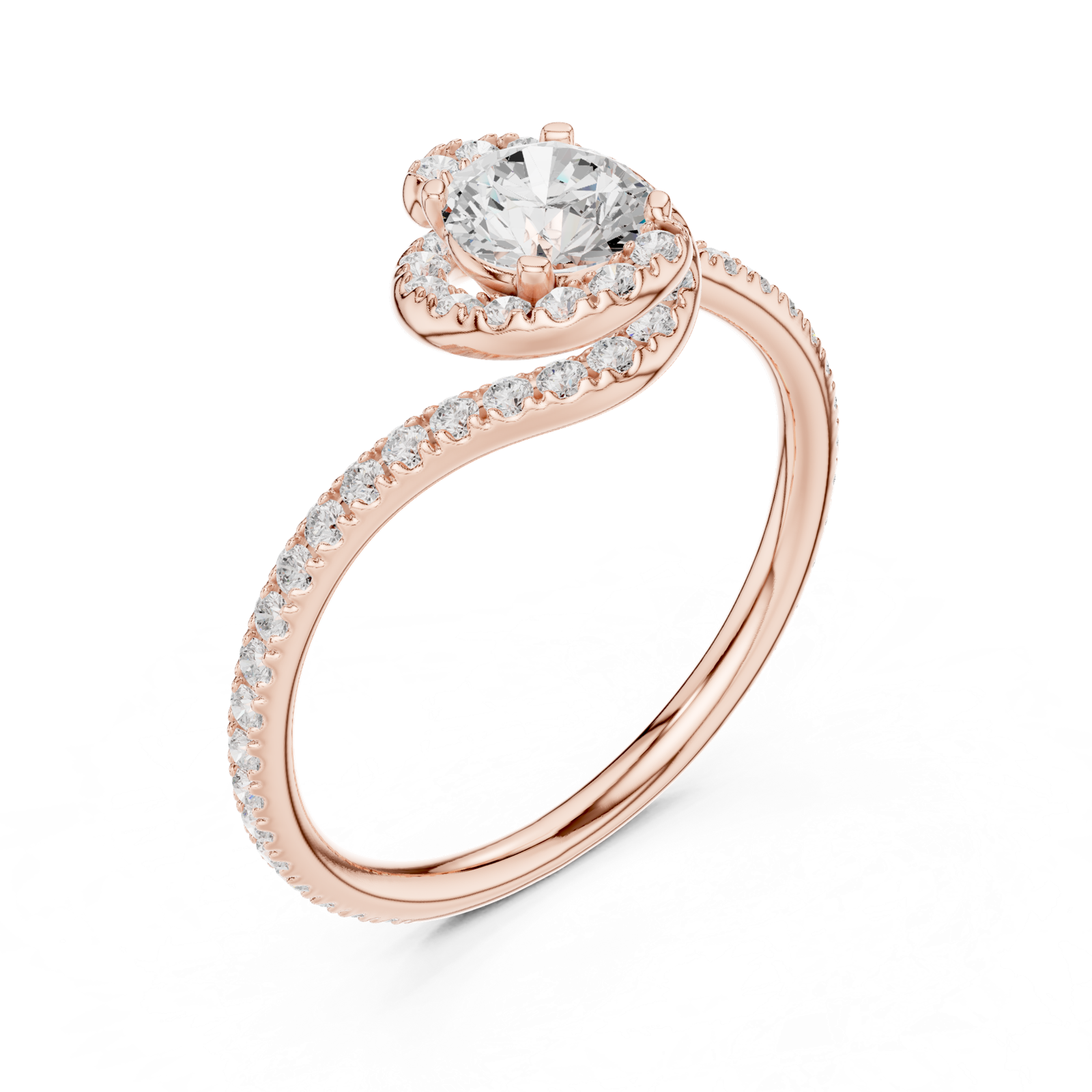 Gold Ring LR-0338, Rose Gold, view 2