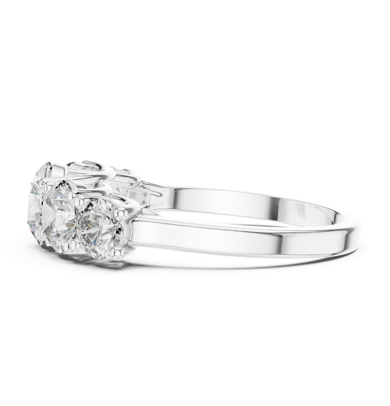 Gold Ring ALR-70, White Gold, view 3