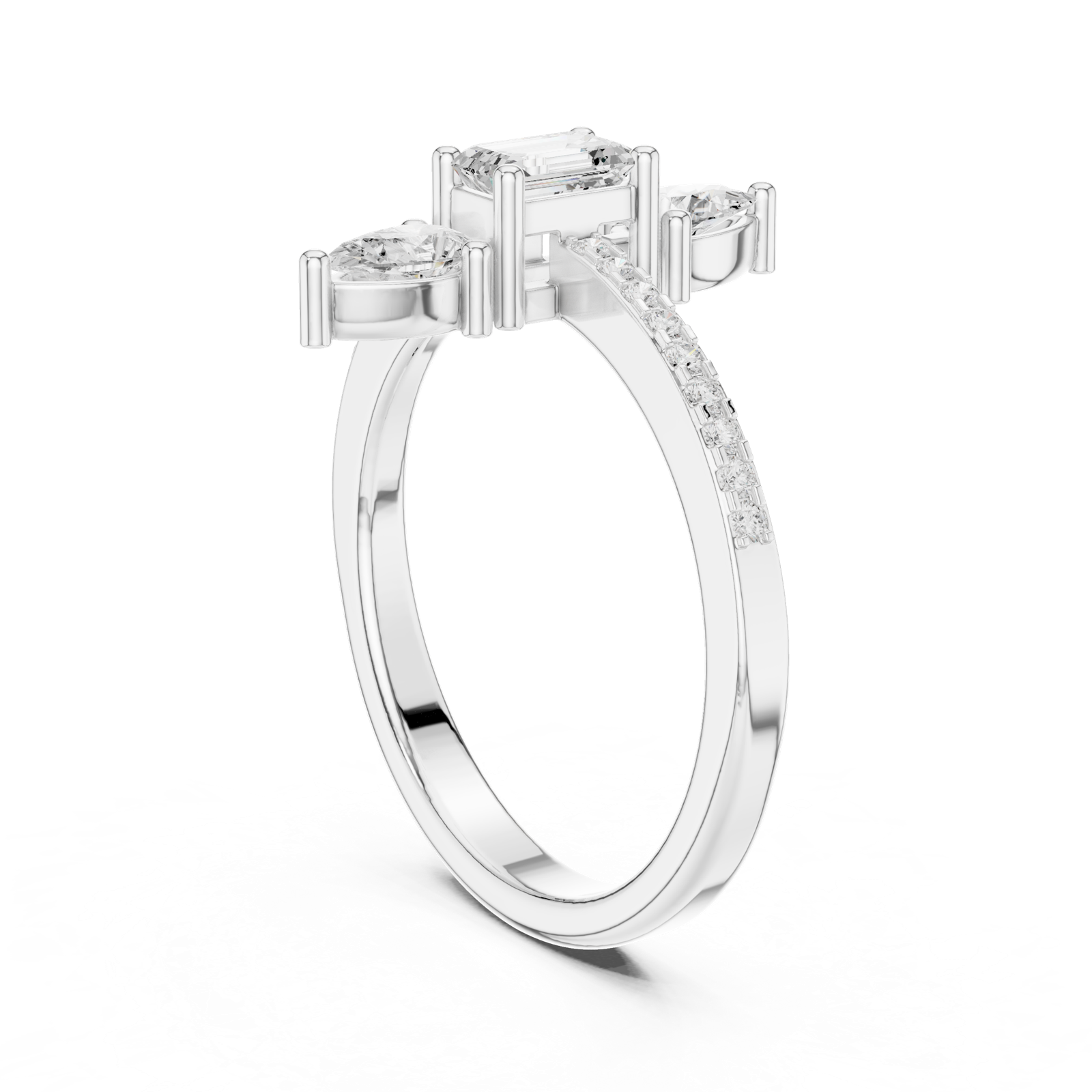 Gold Ring DDLR-529, White Gold