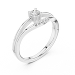 Gold Ring DDLR-830, White Gold, view 2