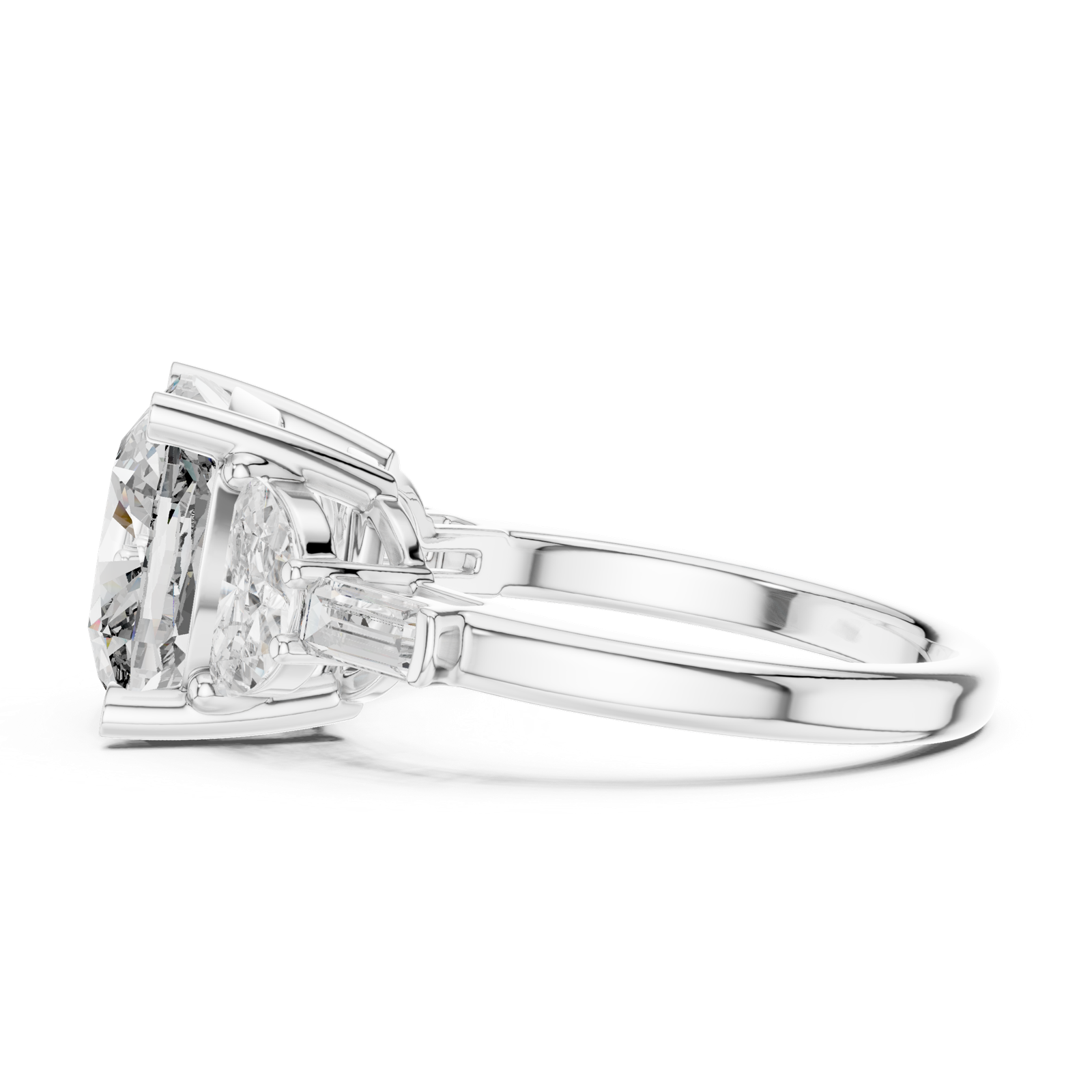 Gold Ring DDLR-195, White Gold, view 3