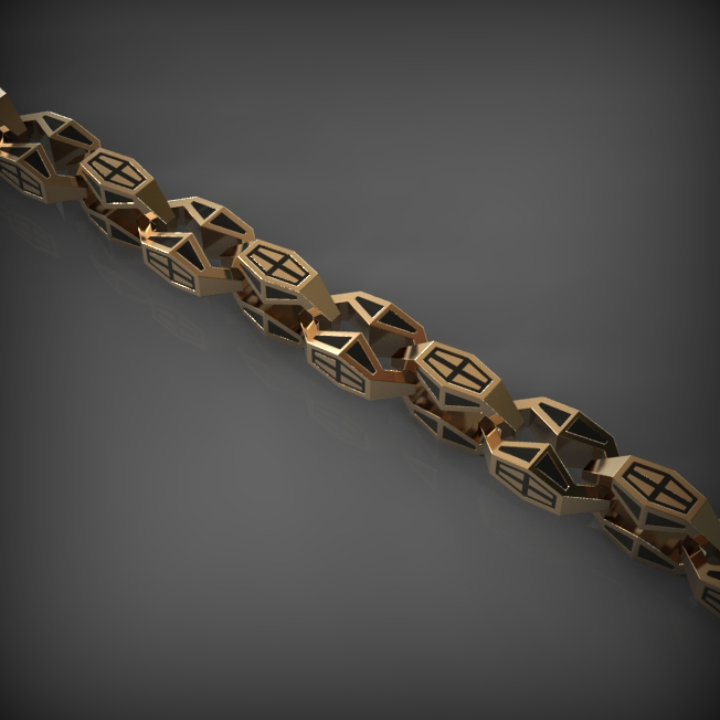 14K Solid Gold Men's Chain Necklace, Yellow Gold