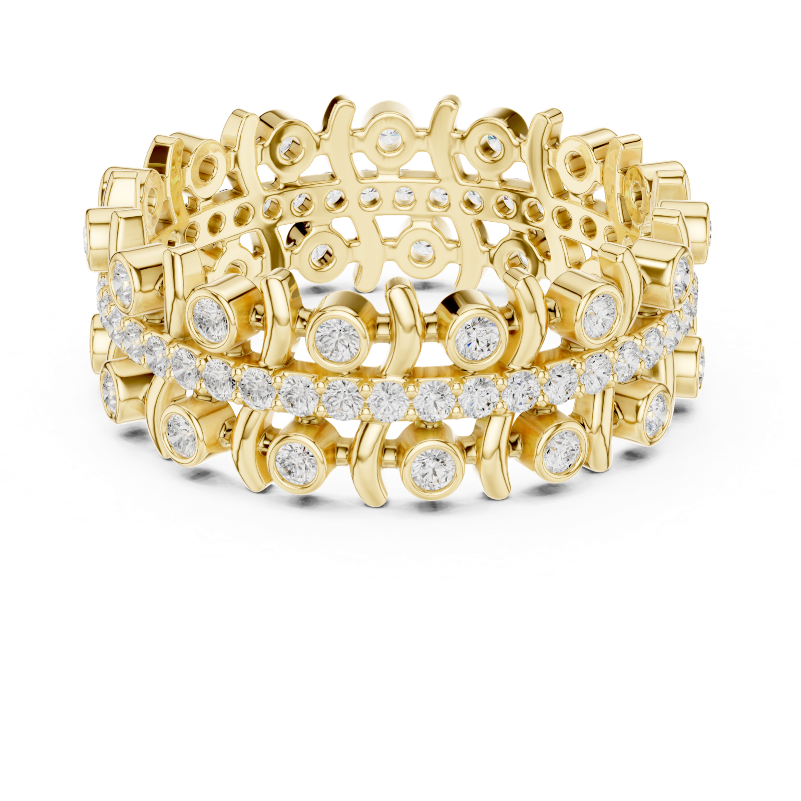 Gold Ring R43, Yellow Gold, view 4