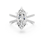 Gold Jewelry L36-25, Marquise center stone, White Gold, view 4