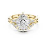Gold Ring DDLR-440, Pear center stone, Yellow Gold, view 4