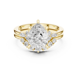 Gold Ring DDLR-440, Pear center stone, Yellow Gold, view 4