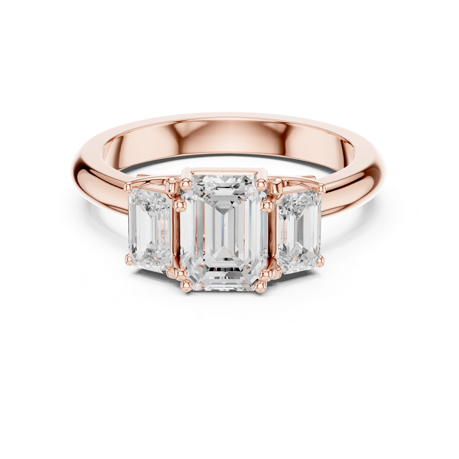 Gold Ring DDLR-1079, Rose Gold, view 4