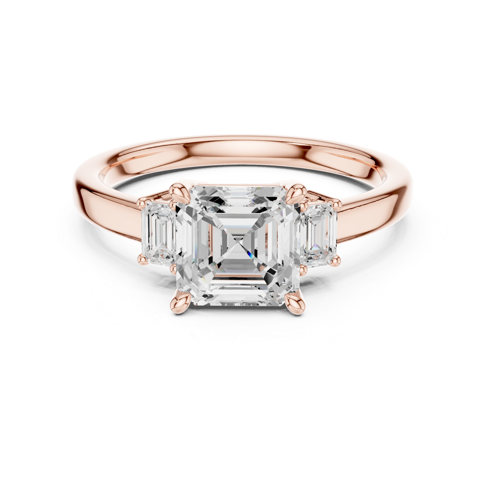 Gold Ring DDLR-867, Rose Gold, view 4
