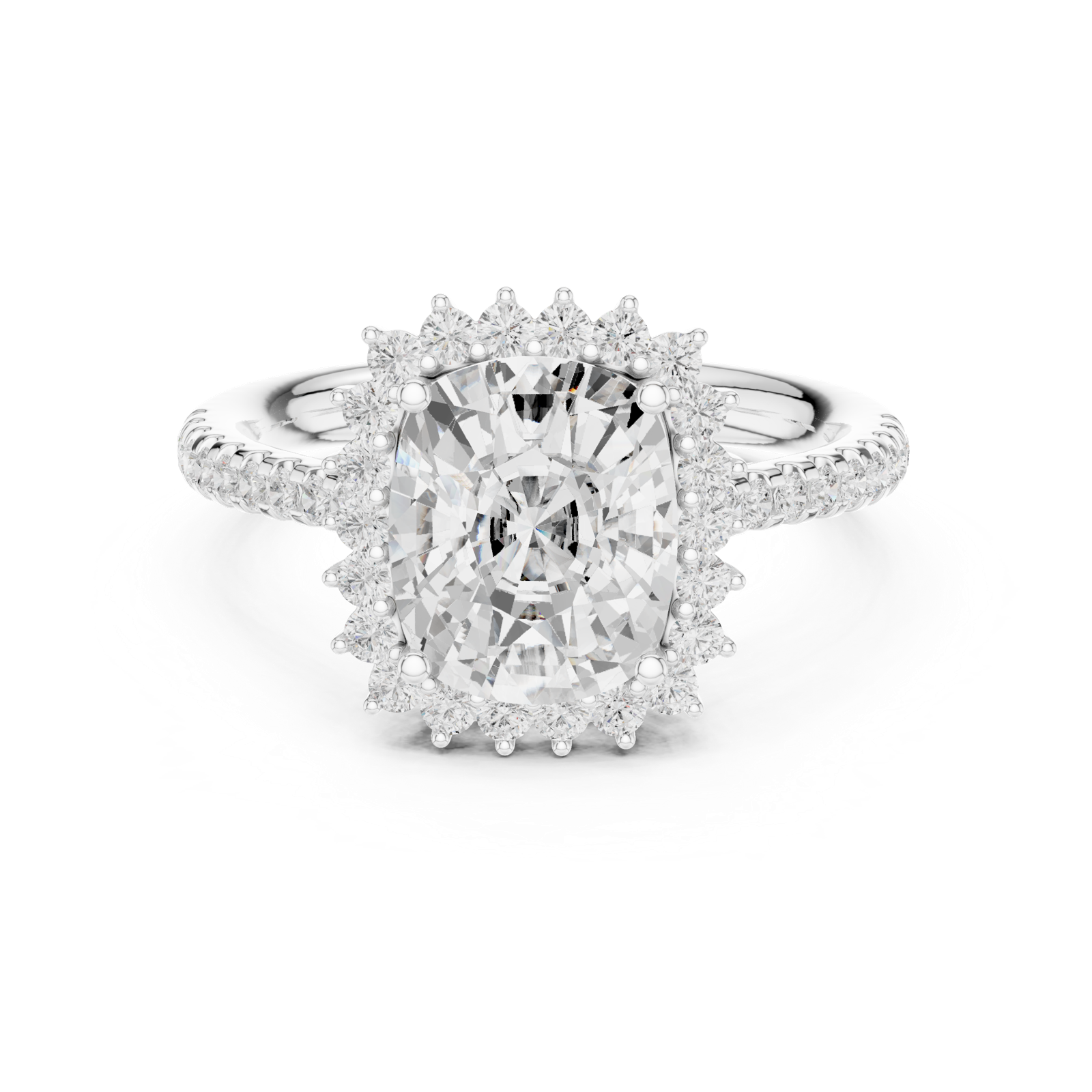 Gold Ring DDLR-732, White Gold, view 4