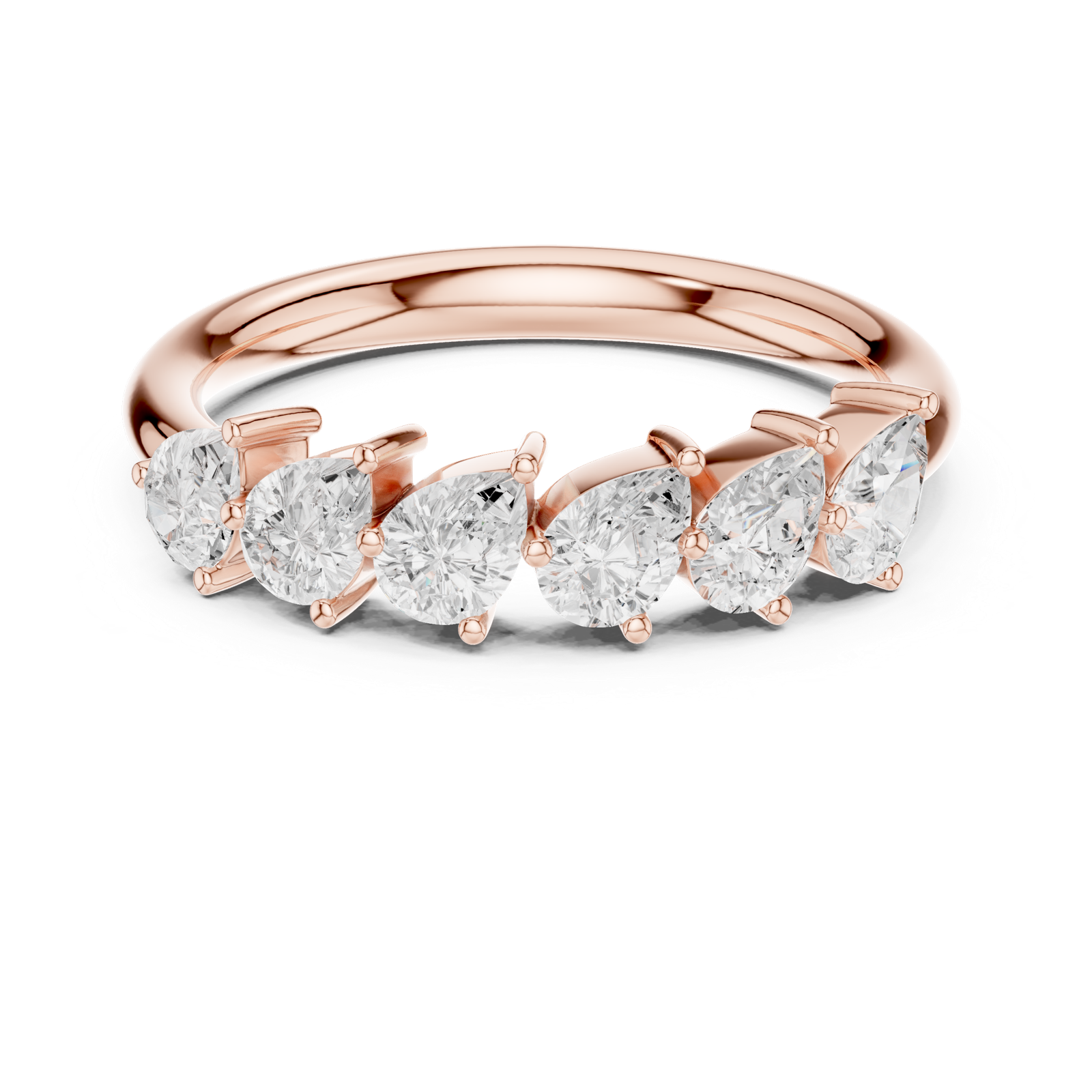 Gold Ring DDLR-580, Rose Gold, view 4