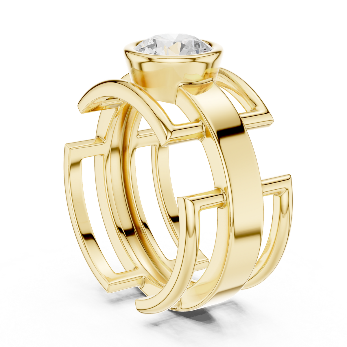 Gold Ring SBMR(6), Yellow Gold, view 1