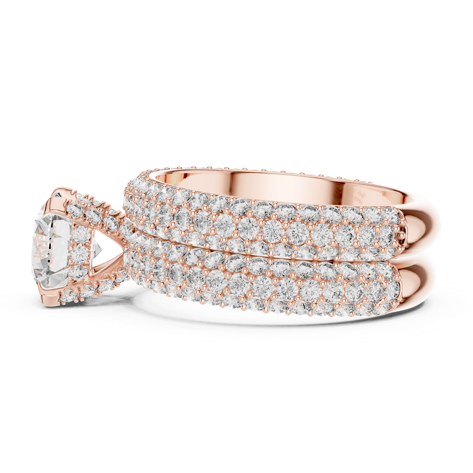 Gold Ring DDLR-012, Rose Gold, view 3