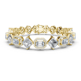 14K Solid Gold Lab Diamond Bracelet, Yellow Gold