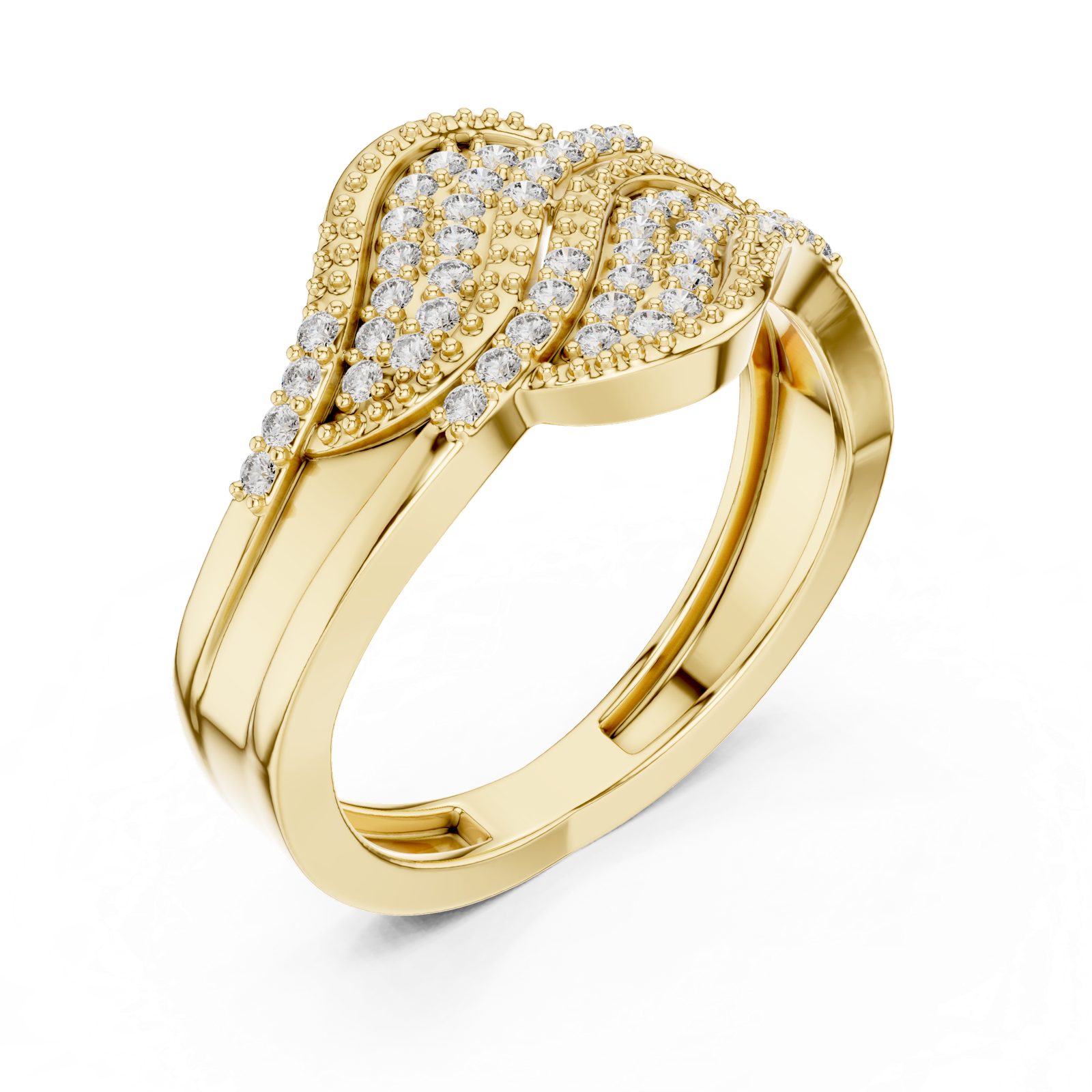 Gold Ring DR-6287, Yellow Gold, view 2