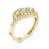 Gold Ring ALR-165, Yellow Gold, view 2