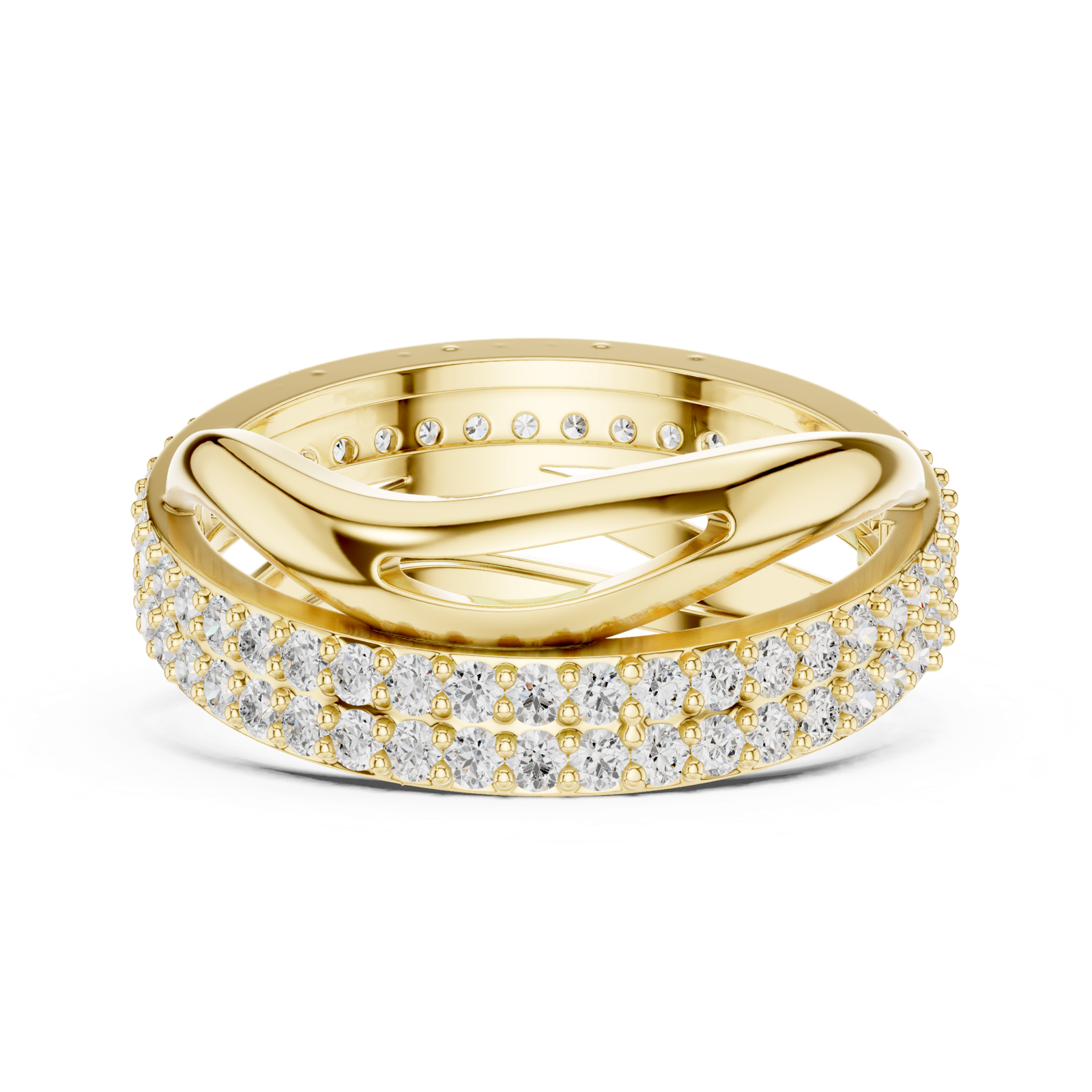 Gold Ring R23, Yellow Gold, view 3