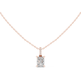 Gold Jewelry DDPO-009, Radiant center stone, Rose Gold, view 4