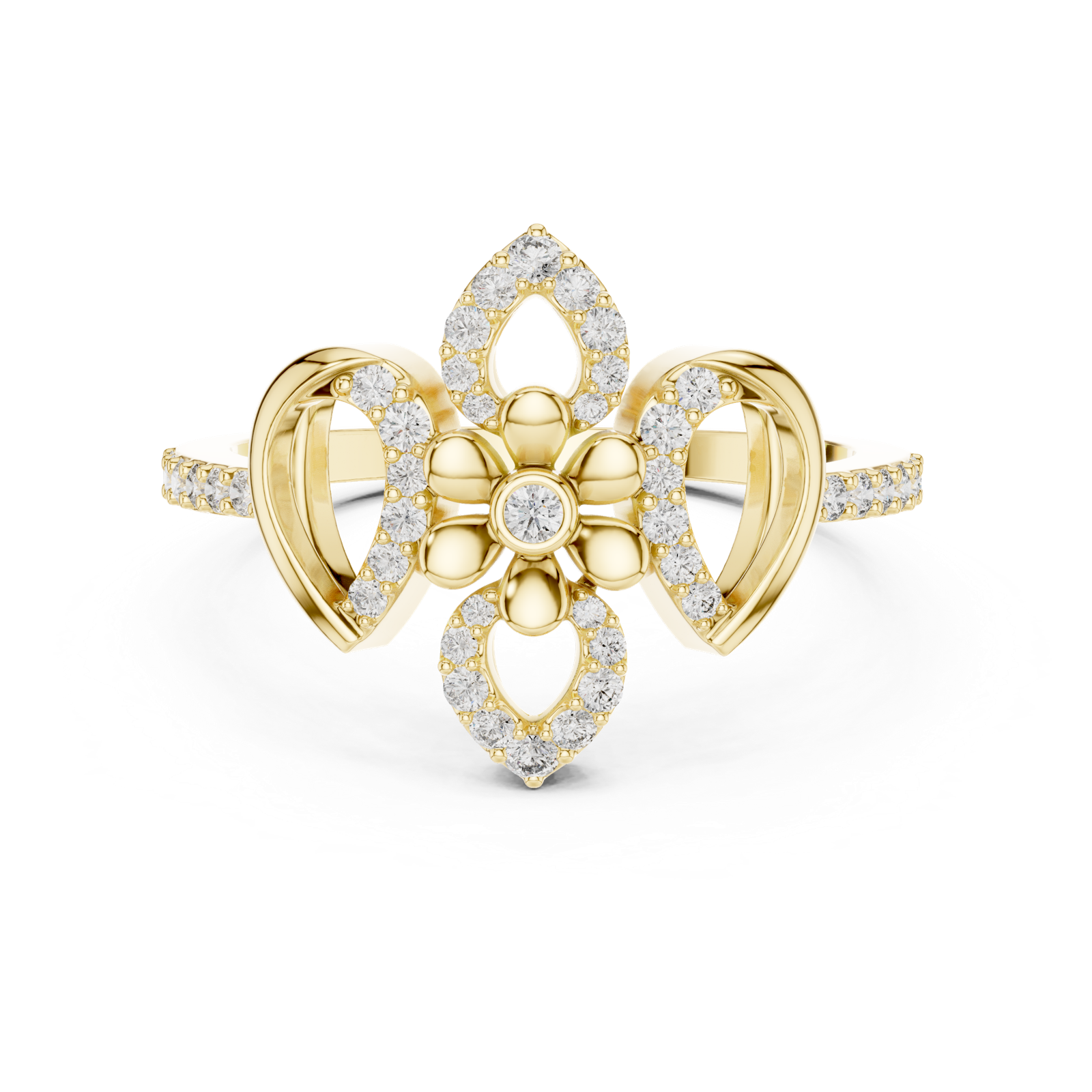 Gold Ring LR-01 (57), Yellow Gold, view 4