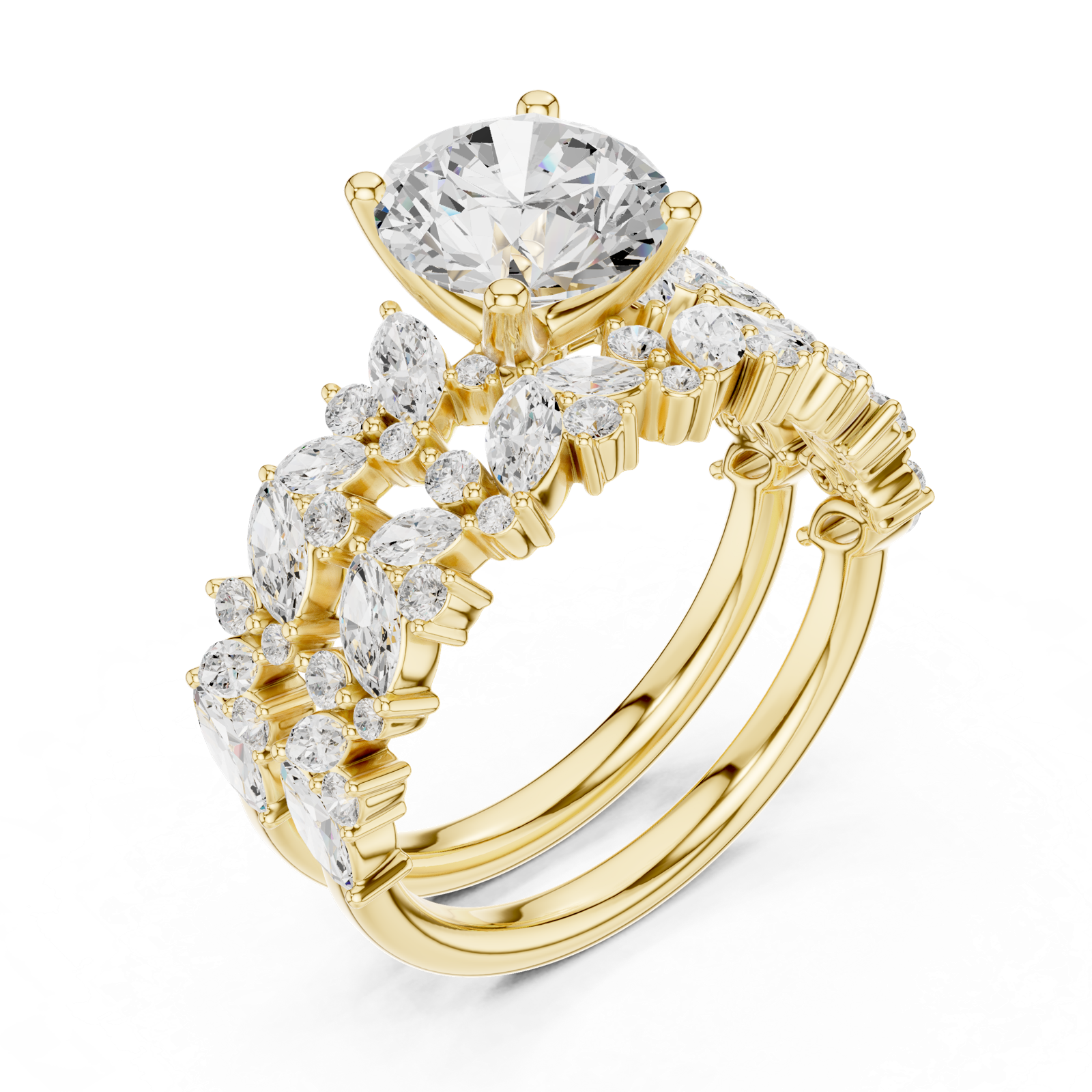 Gold Ring DDLR-939, Yellow Gold, view 2